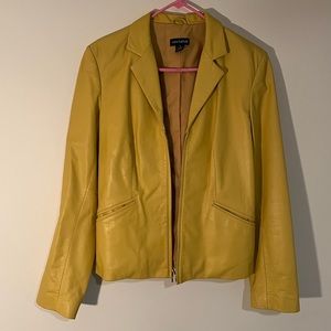 Yellow leather jacket